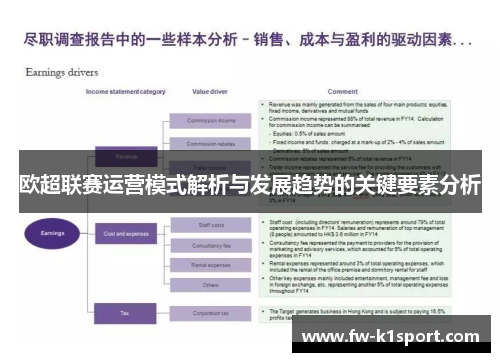 欧超联赛运营模式解析与发展趋势的关键要素分析